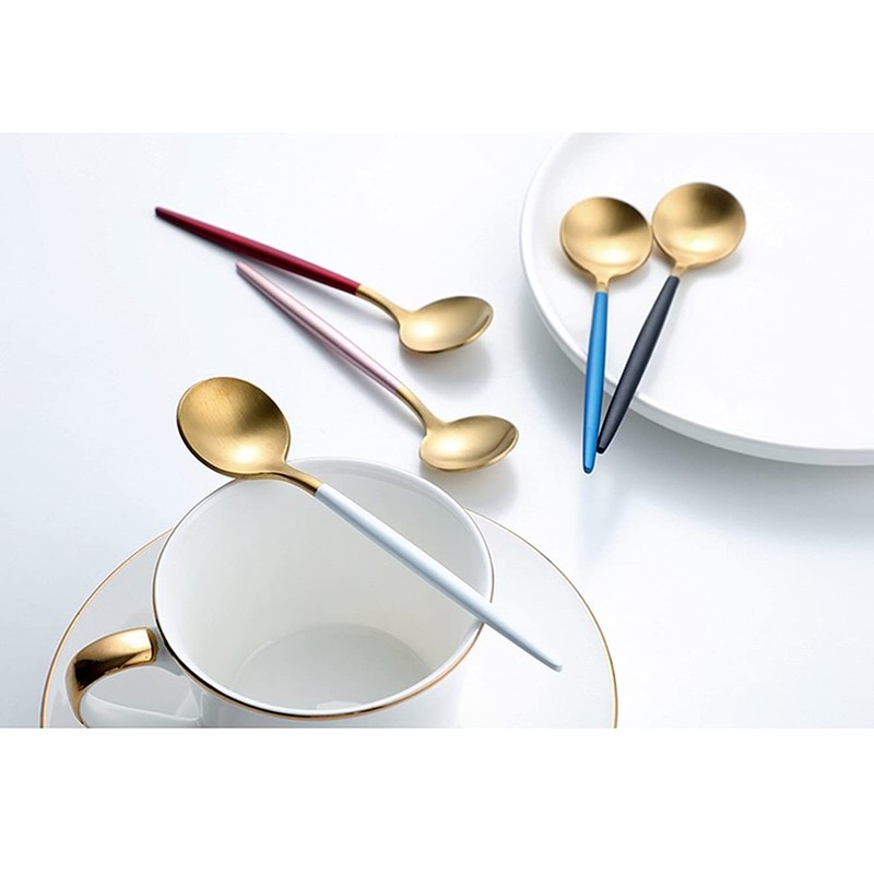 Easytoti Coffee Spoon, Tea Spoon, Set of 5, 5.1 inches
