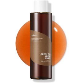 ISNTREE Tónico Facial Green Tea Fresh Toner - Coreano con 80% Té Verde de Jeju, Centella, Control de Grasa, Piel Grasa y Mixta, 200 ml