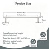 Self Adhesive Towel Bar,16" Brushed Nickel No Drill Bathroom,304SS Towel