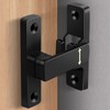 Sliding Door Latch Lock (Black) Door Stopper Locking Device