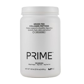 LTH Prime Collagen Peptides - Trusted by Life Time Fitness Members - Collagen Powder for Digestive Health - Supports Healthy Joints, Hair & Skin - from Grass-Fed Cows - Unflavored - 30 Servings