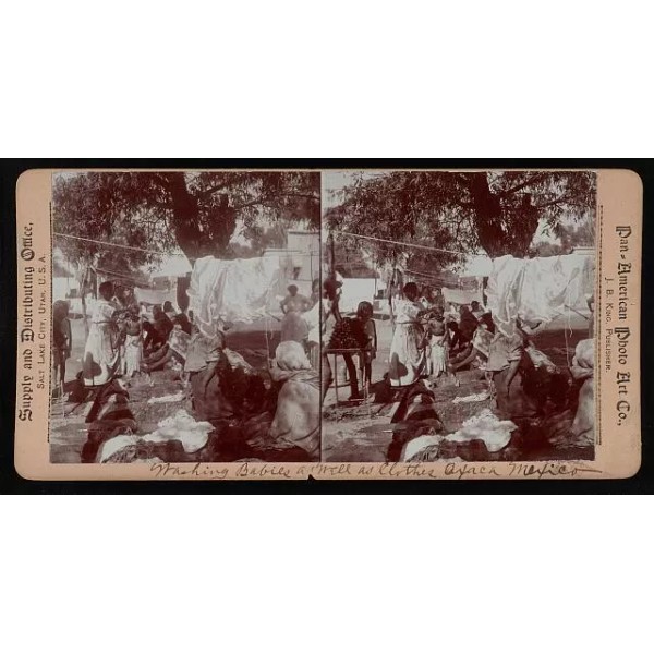 Special Label Photo:Washing babies as well as clothes, Oxaca Oaxaca,