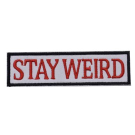 JFFCESTORE Parches militares tácticos bordados en 3D con gancho y bucle, insignia decorativa para chamarra, chaleco, camisa, sombrero, mochila (Stay Weird)