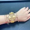 yunanwa 10 Pack Women Men Unisex Platinum Watches Roman Leather