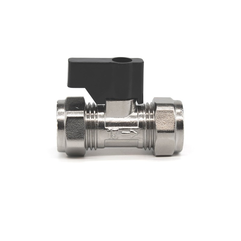 15mm Compression Lever Isolation Valve - Heavy Duty Brass Shut