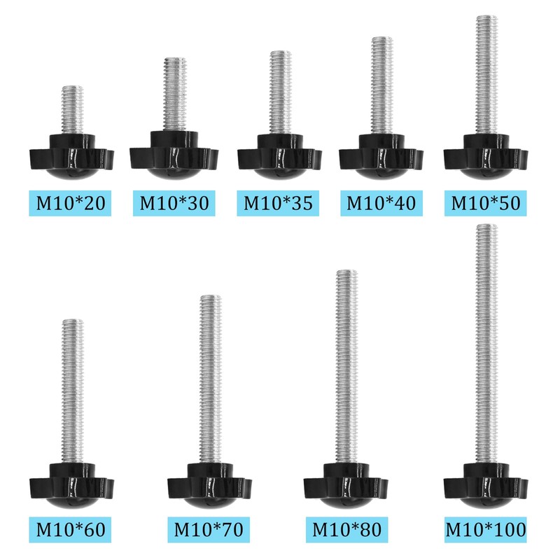 JJWNMLL 6 pieces M10 x 20 mm hexagonal plastic head