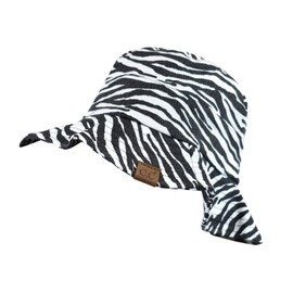 C.C Unisex Lightweight Packable Travel Outdoor Bucket Hat, Zebra Black