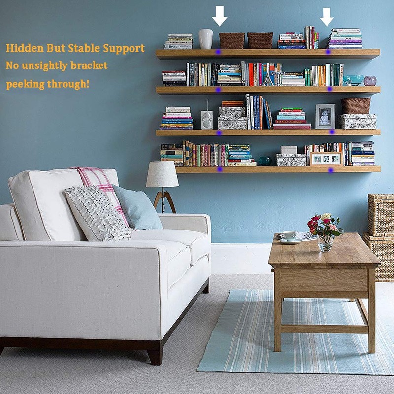 Blind Floating Shelf Brackets - DIY Heavy Duty 8 inch