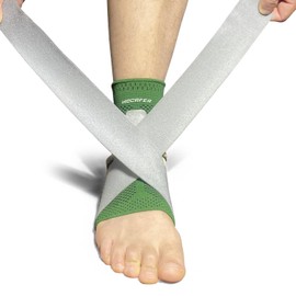 Hocafer Compression Support Ankle Brace for Women & Men-Arch Support Socks,Ankle Support Sleeve for Achilles,Tendon,Sprain,Injury Recovery,Plantar Fasciitis for Running, Basketball and Football(Emerald Green,M)