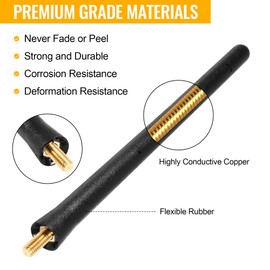 KSaAuto 6 3/4 Inch Short Antenna for Ford F-150 F-250 F-350 Super Duty 2017-2026, Ford F250 F350 Accessories Car Truck Antenna Replacement