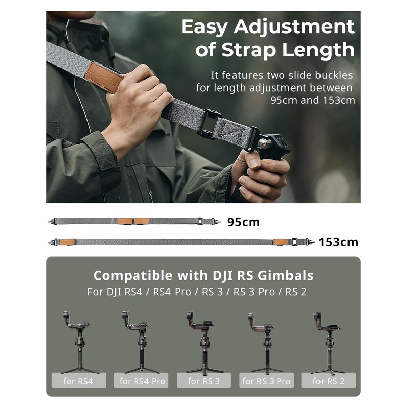 SMALLRIG Sling Handle Kit with Weight-Reducing Shoulder Strap for DJI