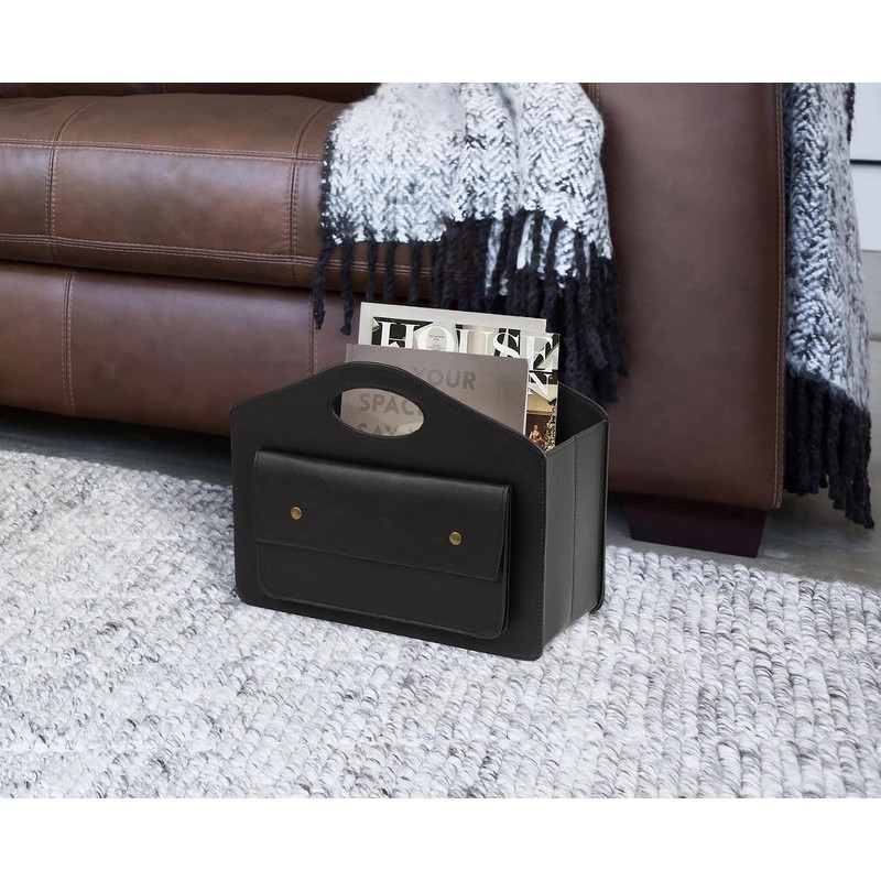 HofferRuffer Magazine Basket Holder, Foldable Magazine Rack, Document File Holder