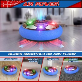 Spider Hover Ball Air Power Football Gifts for Boys Indoor Football with LED Light Floating Air Cushion Ball Football Balls Ice Hockey Games Children Toy from 3 4 5 6 7 8 9 10 Years Boys Girls