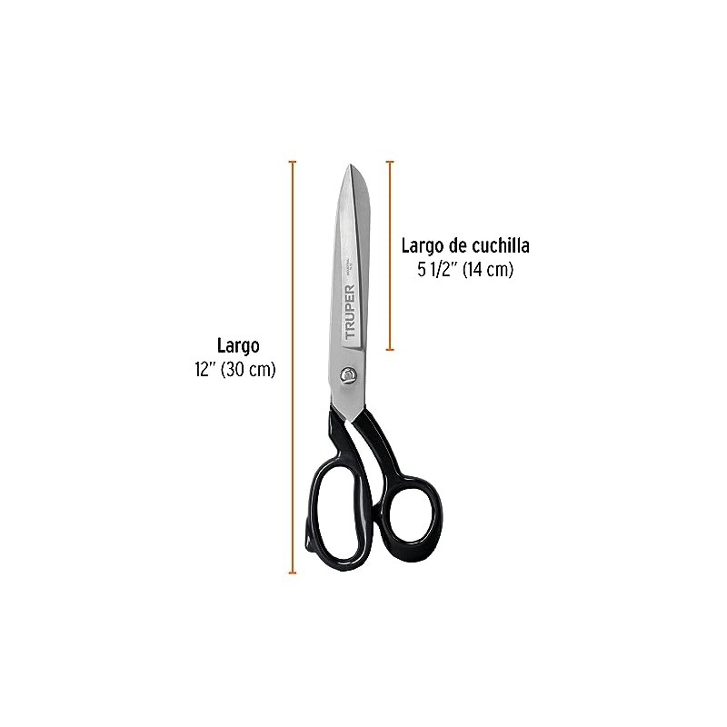 Truper TI-12, Tijera para sastre industrial 12", acero