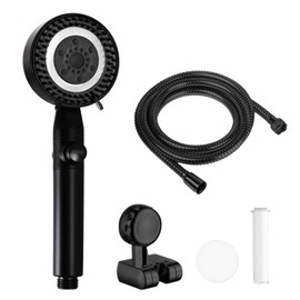RV Shower Head with Hose, High Pressure 5 Mode Shower head Replacement, Shower Head for RV/Campers, Travel Trailer, Motorhome for Water Saving,Pause function (black)