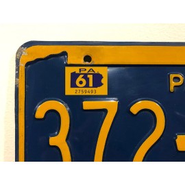 1961 Pennsylvania License Plate Registration Sticker, YOM, PA, Tag