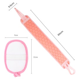 Loofah Body Scrubber Back Scrubber for Shower Exfoliating Loofa Body Scrubber Natural Loofah Bath Sponge Women Back Washer for Shower Men Back Exfoliator for Dead Skin Remover