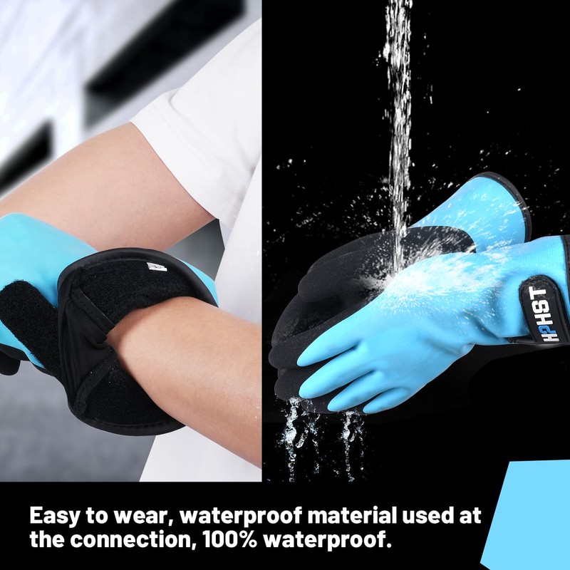 HPHST Unisex Waterproof Work Gloves, Cold Winter Work Gloves, Touch