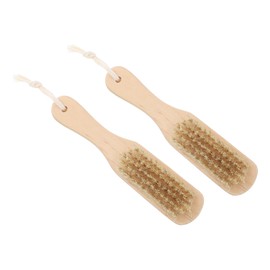 PACKOVE 2Pcs Natural Foot Care Brush Exfoliating Scrub Tool for Dead Skin Removal Gentle Bristles for Home and Professional Use Natural Color