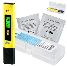 AGT pH Meter: Digital pH Tester with ATC Function & LCD Display, pH 0-14 (pH Meter, pH Value Meter, Digital Value Meter)