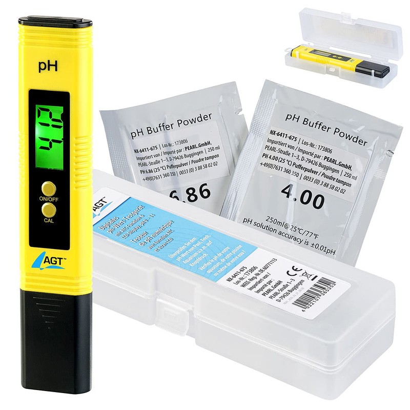 AGT pH Meter: Digital pH Tester with ATC Function &