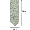 tiemart Pattern Slim 2.5" Necktie (Mint Green Emma Floral)