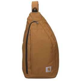 Carhartt Mono Sling Backpack, Unisex Crossbody Bag for Travel and Hiking, Carhartt Brown
