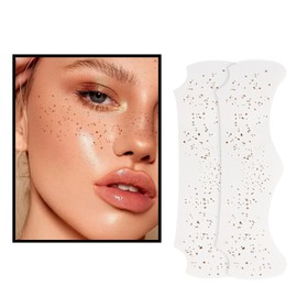 Gold Glitter Freckles Face Tattoo, Glow Up Makeup Patches, Face Glitter Make-Up Speckle, Face Glitter Speckles Patches, Gold Glitter Makeup Accessories, Cosmetic Glitter for Face 4 Pieces