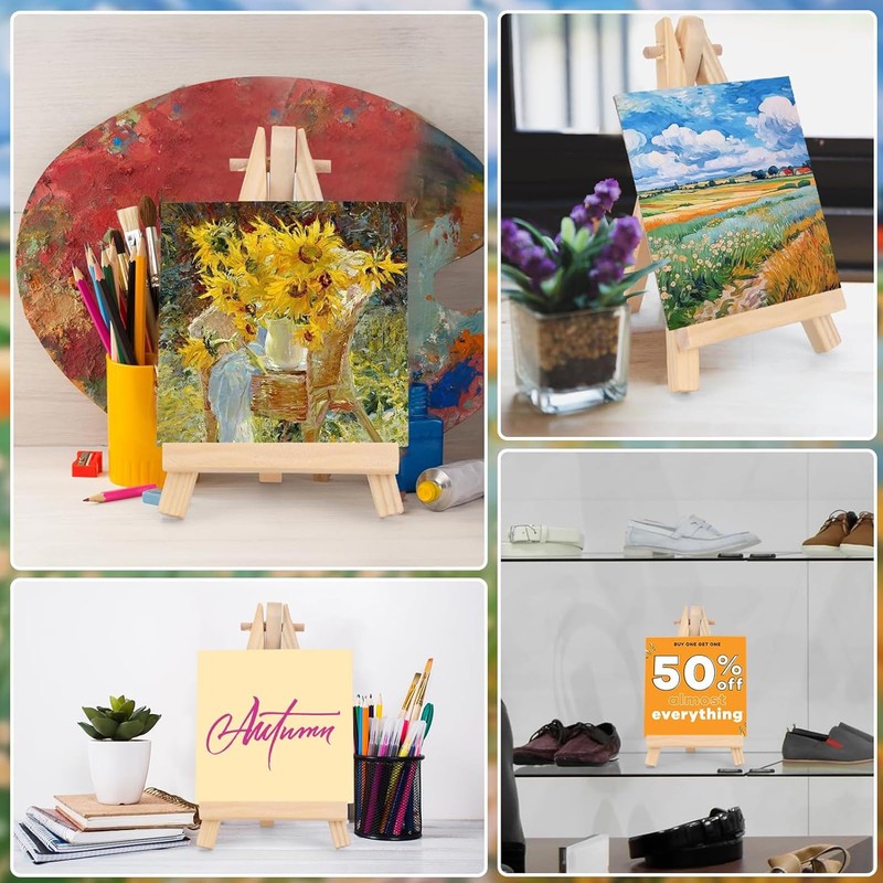 2 Set Canvas and Easel Set, Mini Canvas and Easel,