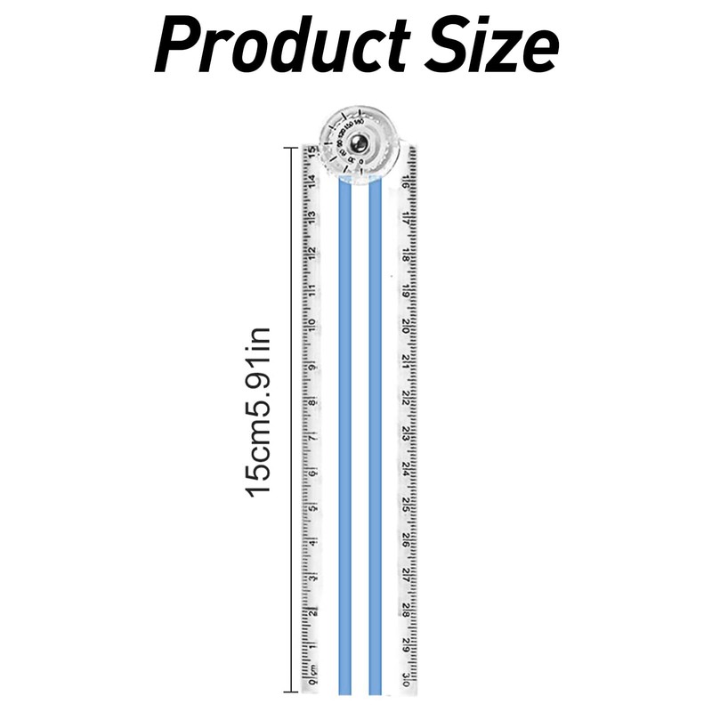 4 PCS Folding Rulers, 30cm Foldable Ruler 15cm Clear Rulers