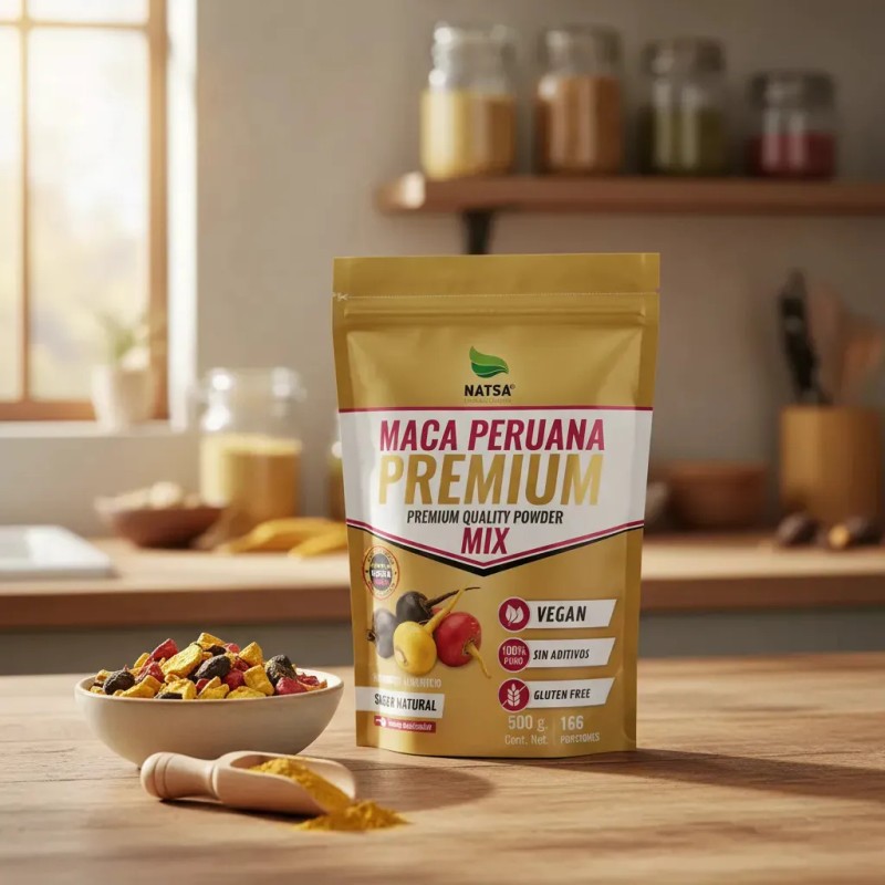 Maca Mix Mezcla Amarilla Roja Negra Peruana 500 Incluye Scoop