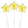 Yellow Star Lollipops, Peach Flavor, 2" Lollipop, 24 Pieces, Handcrafted