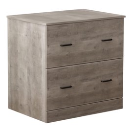 Realspace® Peakwood 30-1/2"W x 21-4/5"D Lateral 2-Drawer File Cabinet, Smoky Brown