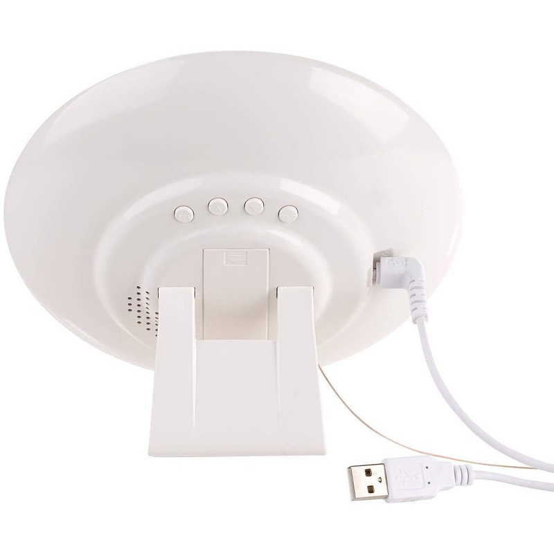 Monsterzeug Radio Alarm Clock, White, Light Alarm Clock Sunrise with
