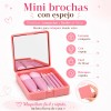 Kit De Maquillaje Completo Sombra Gloss Brochas Cosmetiquera
