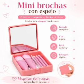 Kit De Maquillaje Completo Sombra Gloss Brochas Cosmetiquera