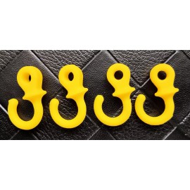 Damping Monkey Tails - Compound Bow String Dampeners - For Mathews Bow - 4 Pack - Yellow