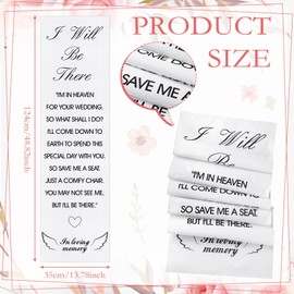 Yousoontic Memorial Wedding Chair Sign for Ceremony Wedding Memorial Sign 14 x 49 Inch Save a Seat for Someone in Heaven Linen Reserved Decorations (I Will Be There)