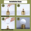 Berliget 9.3 Ins Modern Gold Globe Table Lamp, Round Bedside