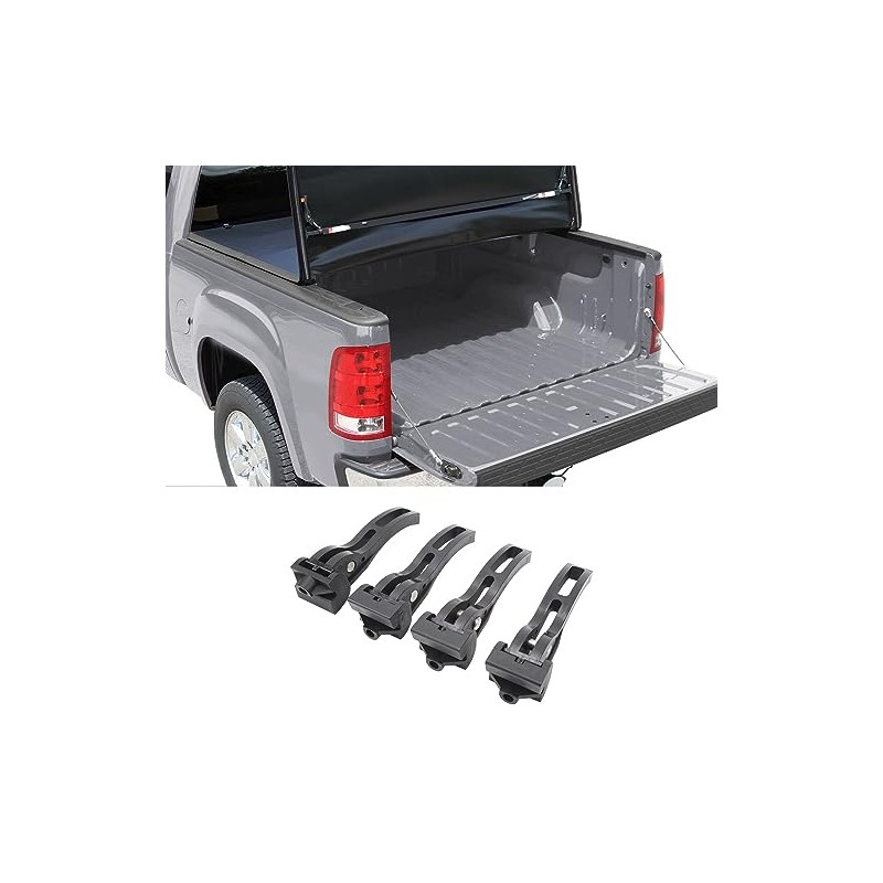 Hard Tri-Fold Tonneau Cover Easy Installation Truck Tri-Fold Tonneau Clamp