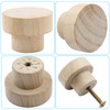 Unlorspy 10Pcs Round Unfinished Wooden Knobs,34mm/1.33" Diameter Round Unfinished Wood