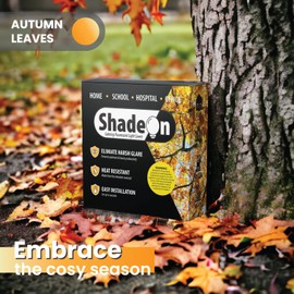 ShadeOn 24" x 48" Magnetic Fluorescent Light Covers (8-Pack) Fall Themed Classroom Light Filters for 2 x 4 Feet Drop Ceiling Lights | Office Classroom Decor - Autumn Leaves