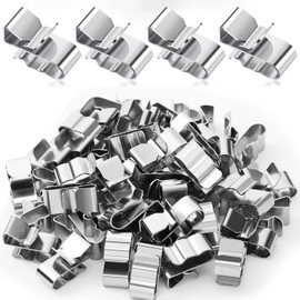 altivox 304 Stainless Steel Trailer Wire Clips 50 Pcs, Solar Panel Wire Clips Metal Wire Clamps for PV Wiring Boat Cable, Boat Trailer