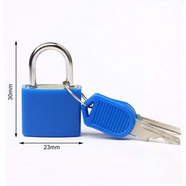 MEISO 3 Pcs Mini Security Padlock with Key, Suitcase Locks Colorful Small Padlock for Luggage Padlocks Backpack Luggage Lock Locks with Keys Lock and Key