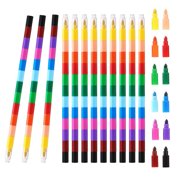 6 X Square Swop point Crayons, Pencil Crayons Kids Pens