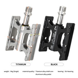 TITO MiNi Size Bicycle Pedals with Aluminium alloy bicycle foot pedals and titanium axle for MTB and Road Bike (silver)
