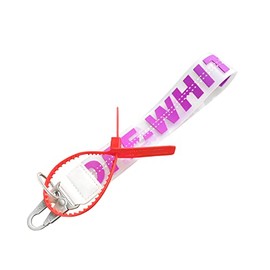 Fashion Letter Lanyard Keychain,Wristlet Keychain,Key Chain can Hang Key,Wallet,Jeans Decoration,Office Badge,Unisex Cool Wrist Lanyard (Rubber Purple)