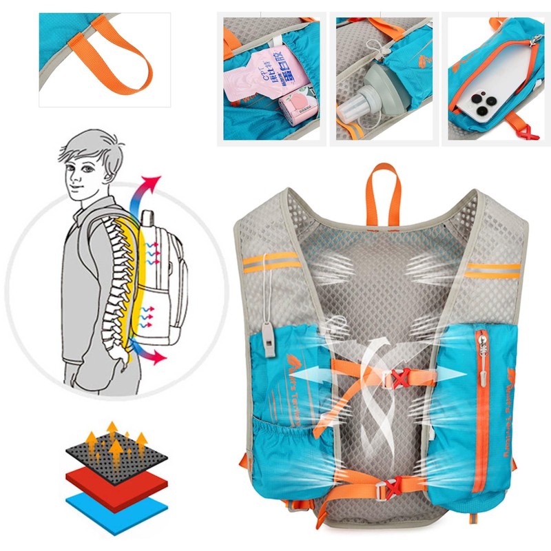 Running Vest for Men and Women, Hydration Backpack 1.4L, Running
