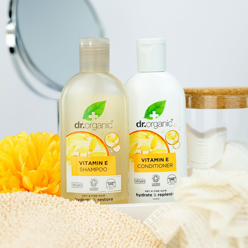 Dr Organic Vitamin E Conditioner, Dry & Fine Hair, Natural,