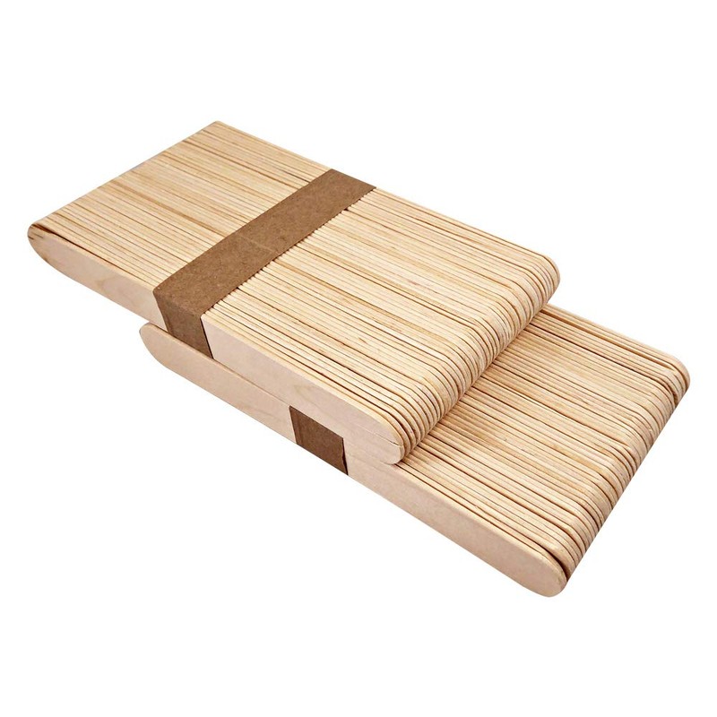 Waxness Wax Necessities Extra Polished Birchwood Rounded Body Wax Spatulas